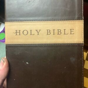 Brown and Tan Holy Bible New Living  Translation Tyndale